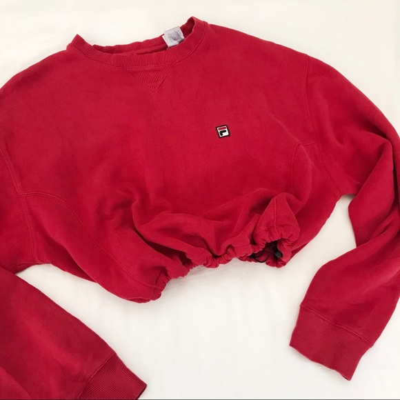 Fila Tops - Vintage FILA drawstring crop sweatshirt